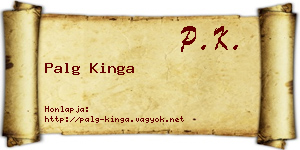 Palg Kinga névjegykártya